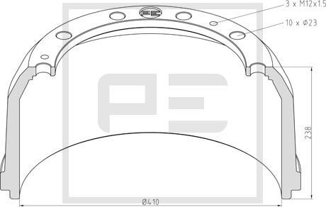 PE AUTOMOTIVE Jarrurumpu 016.527-00A